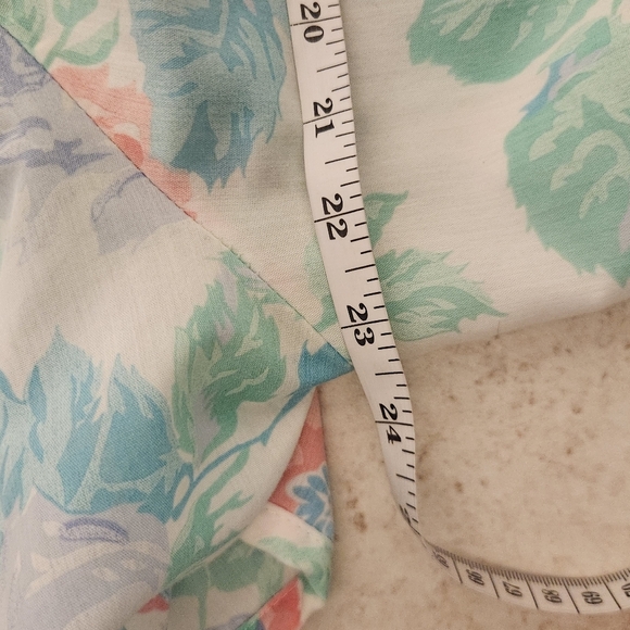 Smart Time Vtg Floral Snap Size S Short Sleeve Pajamas Nightgown #Q332 - Picture 7 of 7